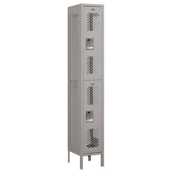Salsbury Industries Wardrobe Locker, 15 in. D, Ventilated, Gray 72165GY-U